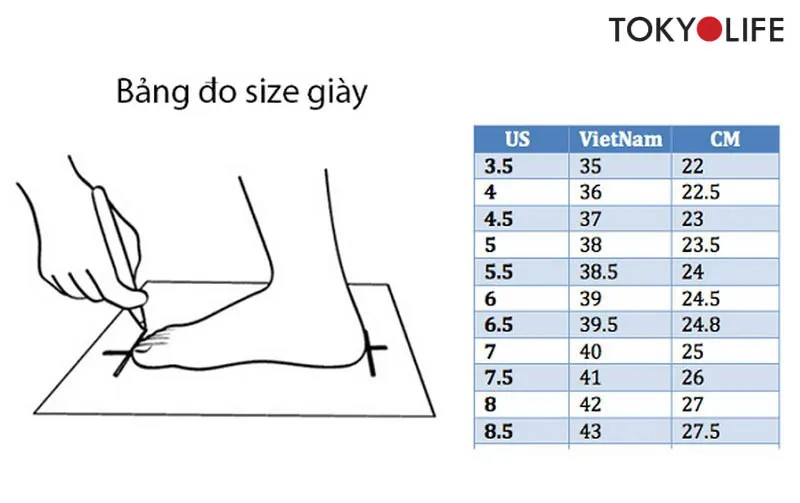 Lựa chọn size giày phù hợp là yếu tố quan trọng để đảm bảo sự thoải mái khi di chuyển