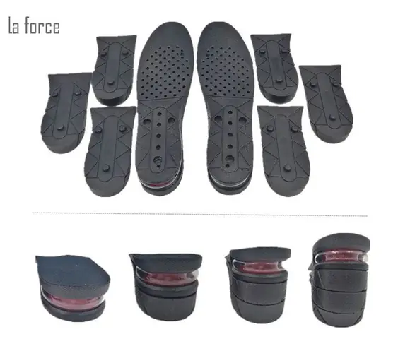 Cấu trúc đa tầng của lớp lót nâng gót giúp tăng chiều cao mà vẫn đảm bảo độ êm ái