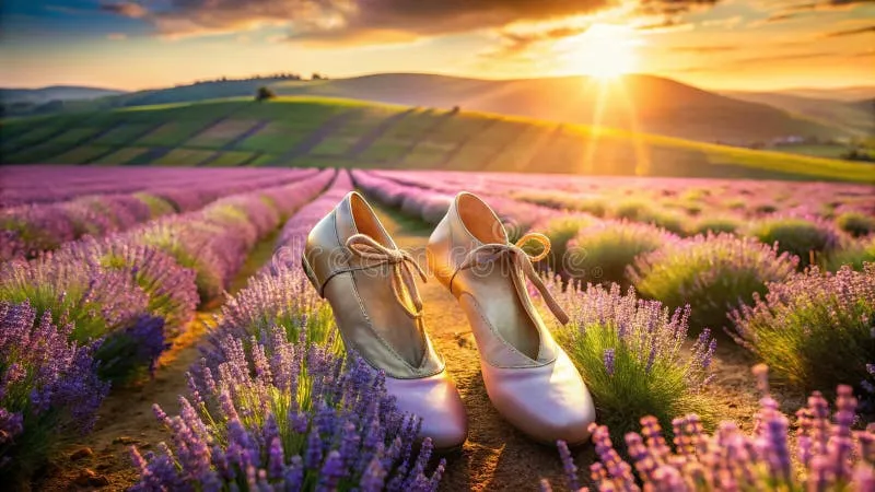 Vẻ đẹp lãng mạn và mộng mơ của đôi giày bánh mì màu tím lavender
