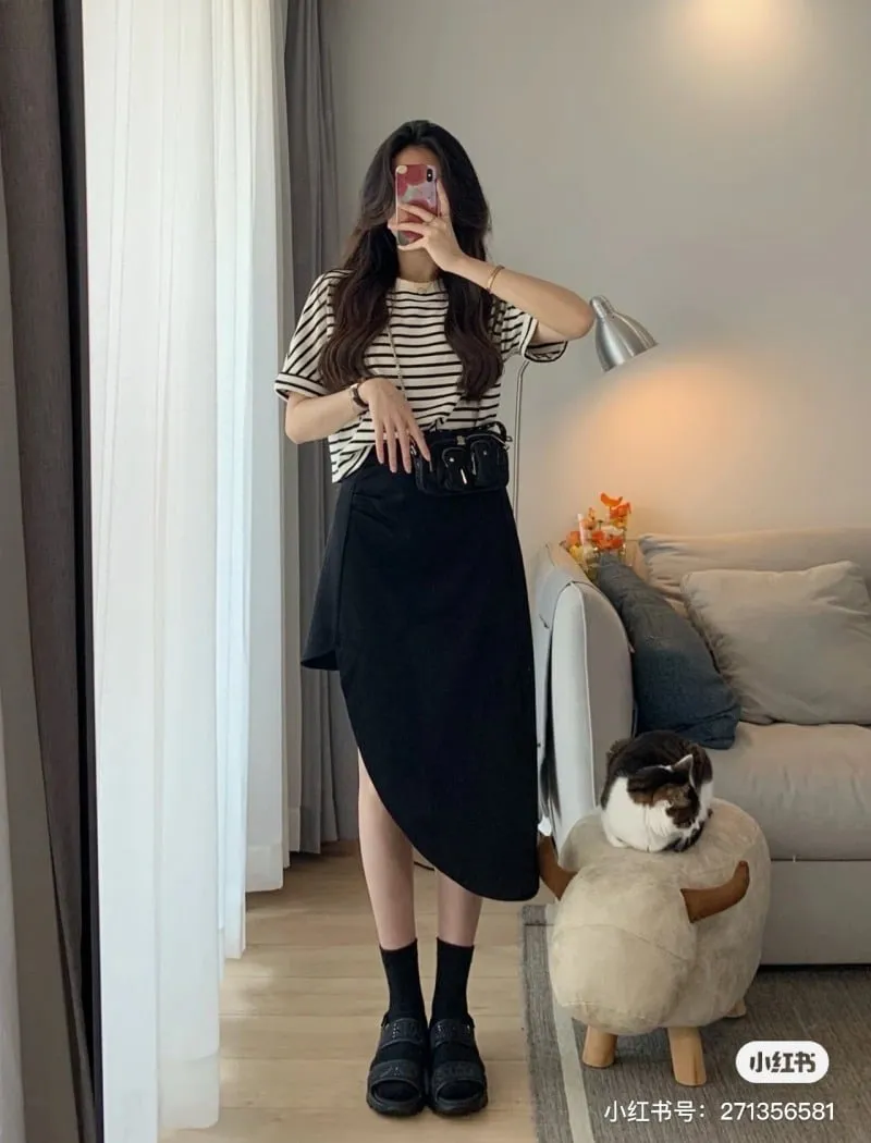 Sự kết hợp hoàn hảo giữa giày bánh mì và trang phục hiện đại giúp tôn vinh vóc dáng người mặc