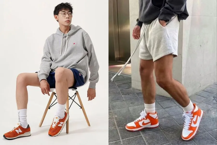 Giày bánh mì màu cam đào mang lại vẻ ngoài ngọt ngào và đầy năng động cho phái đẹp