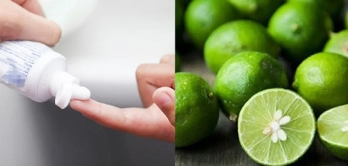 Sự kết hợp giữa chanh và kem đánh răng tạo nên công thức tẩy ố mạnh mẽ