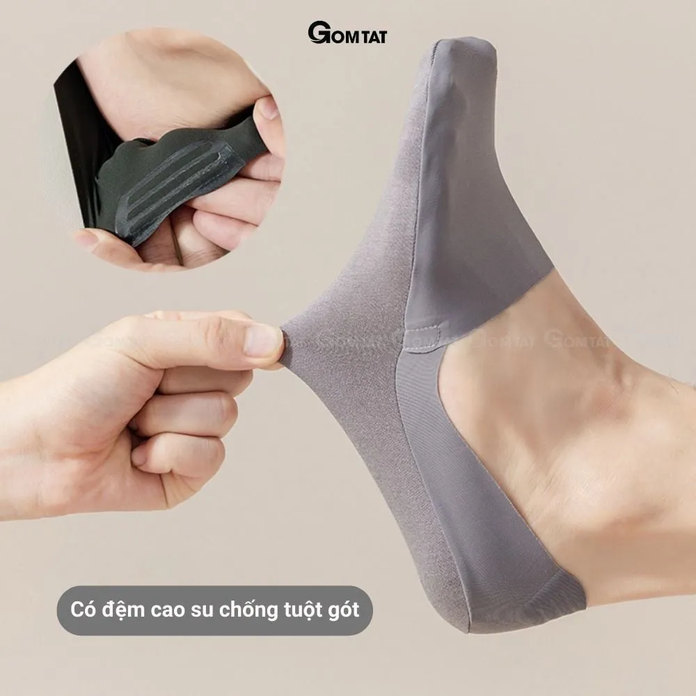 Chất liệu cotton co giãn kết hợp đệm silicon giúp tất ôm sát và không bị tuột