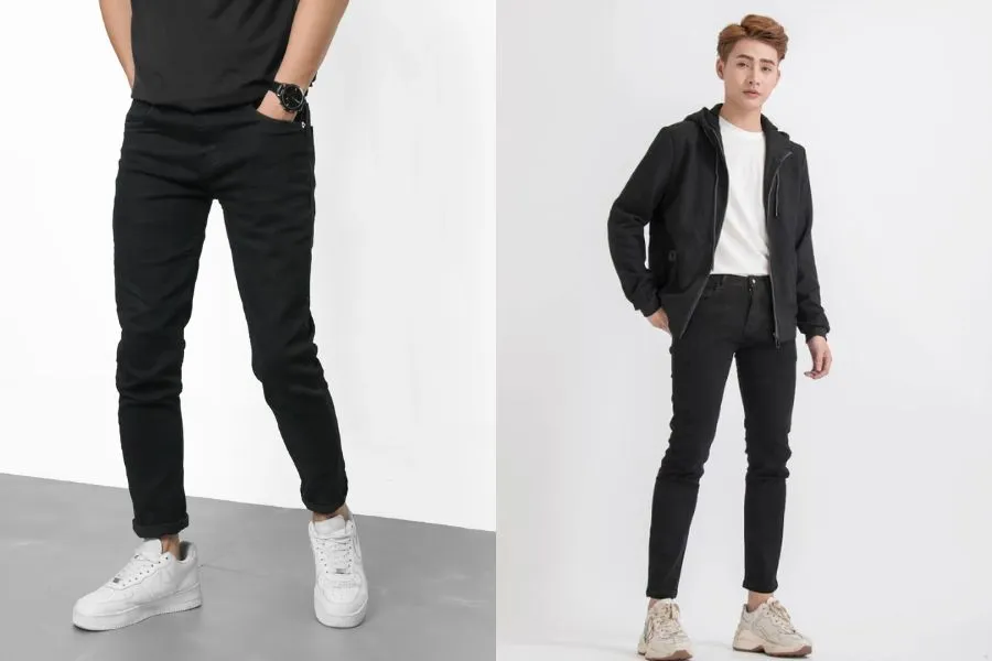 Sự kết hợp giữa giày Sneaker và trang phục AllBlack tạo nên vẻ ngoài năng động và trẻ trung
